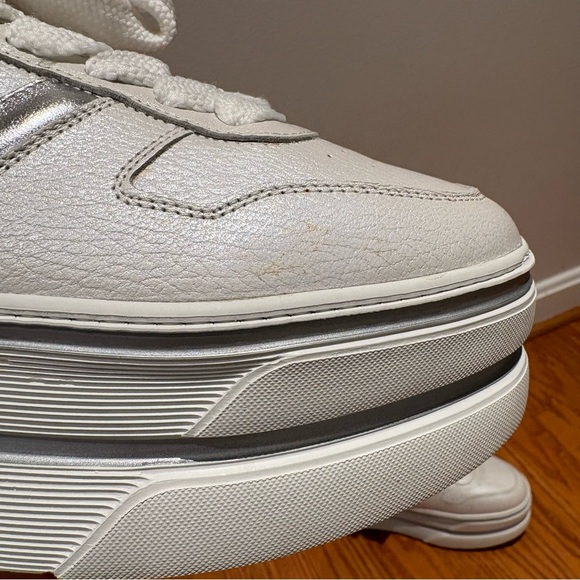 Hogan Women's White Leather Platform Sneakers - Picture 4 of 15